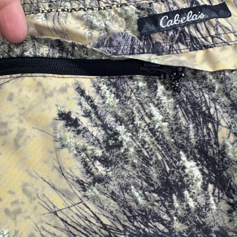 Cabelas Mens Camouflage Cargo Shorts‎ With Adjustable Belt & Pockets XL Camo